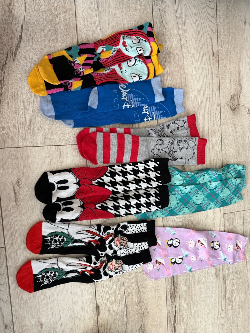 Assorted Disney Novelty Socks - Colorful Character Crew Socks